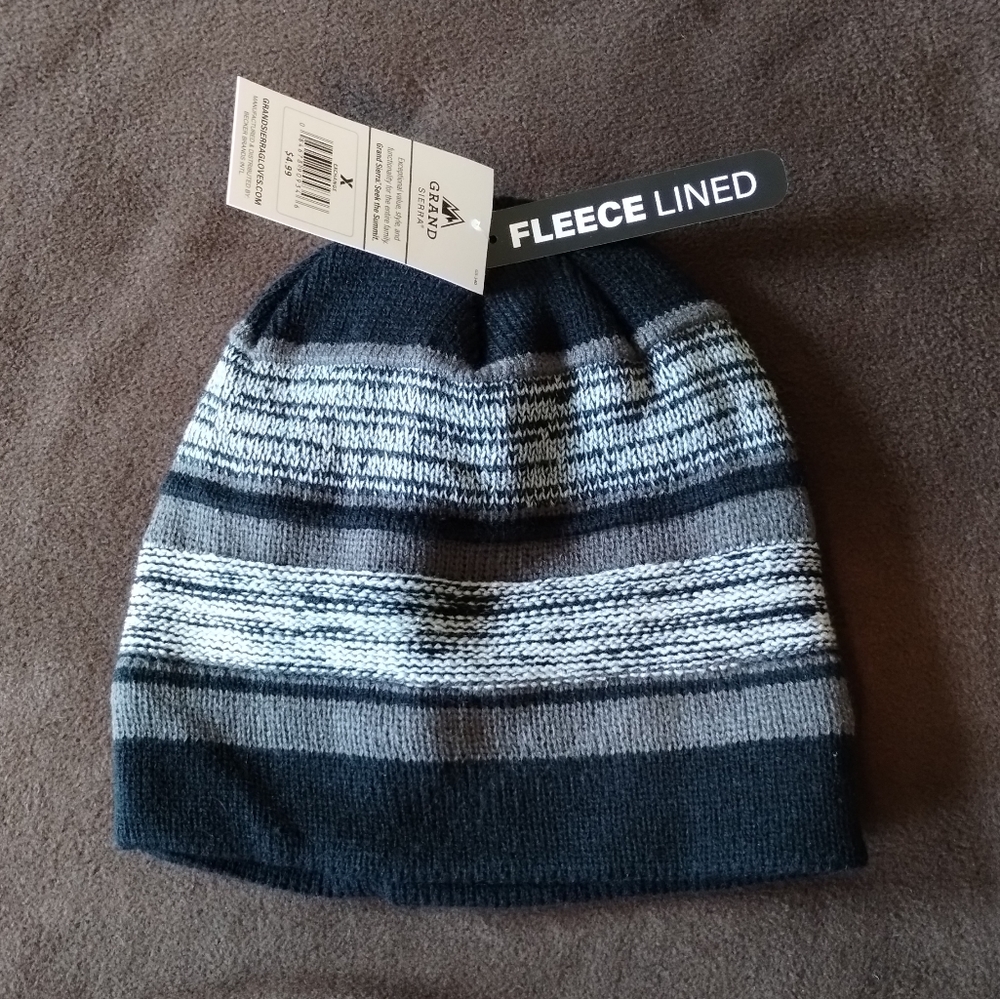 Men's Grand Sierra Knit Winter Hat, Striped, NWT